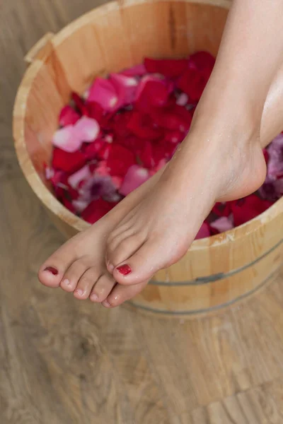 Young Woman Foot Bath — Stock Photo, Image
