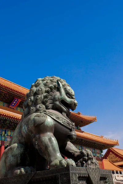 Estátua Leão Palácio Imperial — Fotografia de Stock