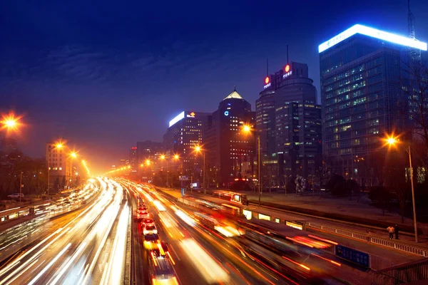 Beijing Financial Street Night View Royalty Free Stock Images