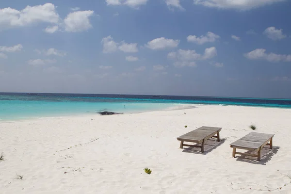 Strand Der Malediven Reiseort Hintergrund — Stockfoto