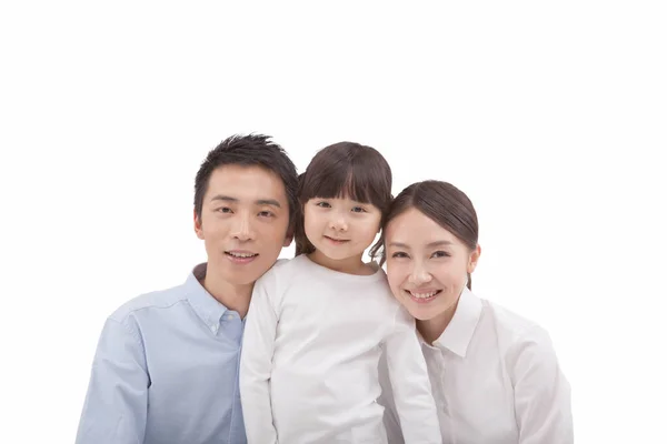 Retrato Hija Con Los Padres Primer Plano —  Fotos de Stock