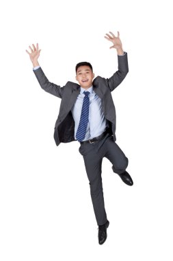 Beyaz arka planda bir iş adamı