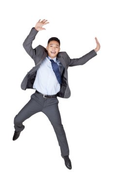 Beyaz arka planda bir iş adamı