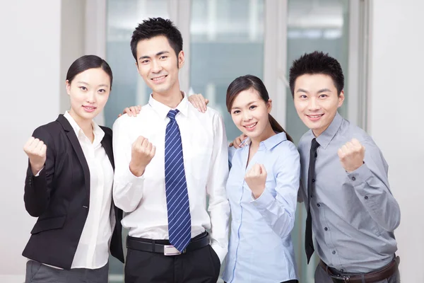 Group Young Business People Cheering — Stock Photo, Image