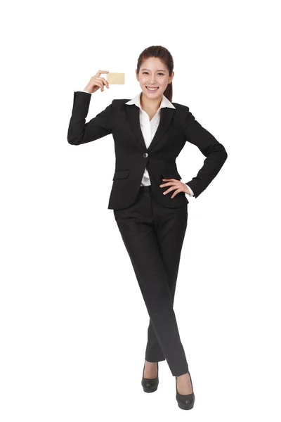 Bizneswoman Posiadająca Kartę Kredytową — Zdjęcie stockowe