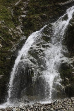 Doğanın arka planında güzel bir şelale