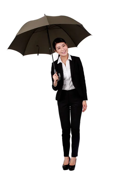 傘を持っている実業家 — ストック写真