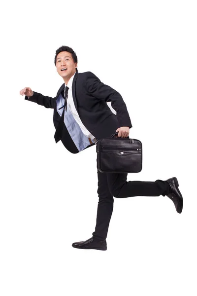 Senior Businessman Saltando Con Alegría —  Fotos de Stock