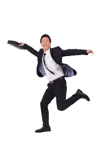 Senior Businessman Jumping Joy — Stock Photo, Image