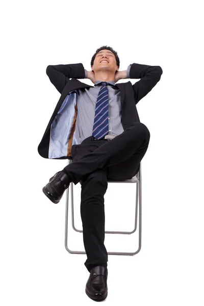 Cheerful Businessman Sitting Posture — Stock Photo, Image