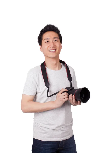 Young Photographer Camera — Stock Photo, Image