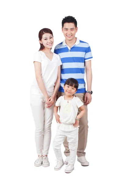 Retrato Una Familia Feliz Con Hijo —  Fotos de Stock
