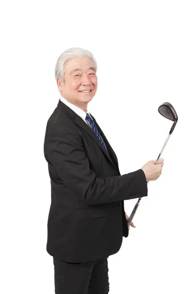 Homme Affaires Senior Tenant Club Golfe — Photo