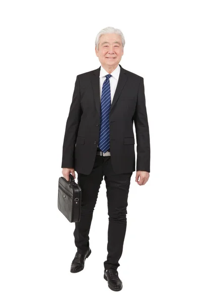 Senior Geschäftsmann Mit Aktentasche — Stockfoto