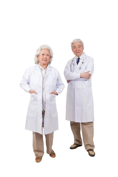 Portrait Two Senior Doctors — Stock Photo, Image