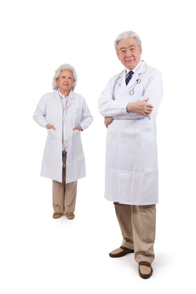 Retrato Dois Médicos Seniores — Fotografia de Stock