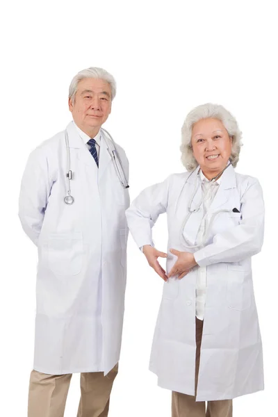 Retrato Dois Médicos Seniores — Fotografia de Stock