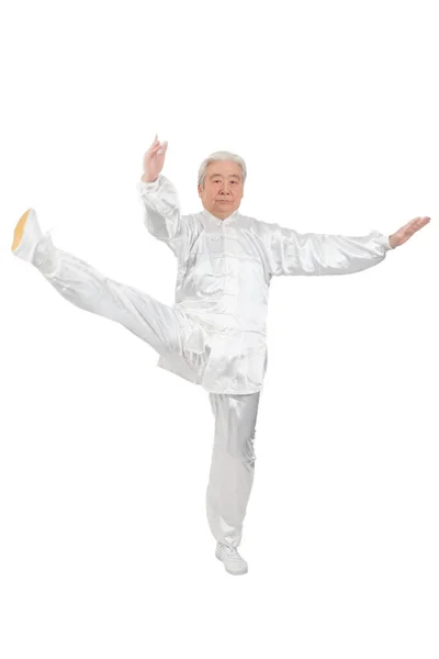 Uomo Anziano Che Tai Chi — Foto Stock