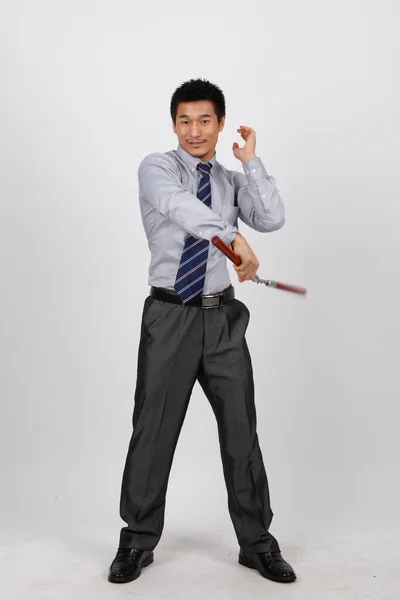 Business Man Double Stick — Stock Photo, Image