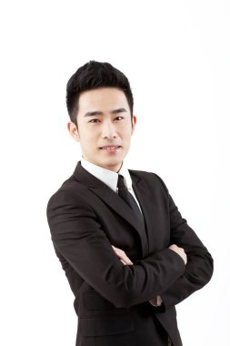 Beyaz arka planda iş adamı