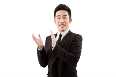 Beyaz arka planda iş adamı