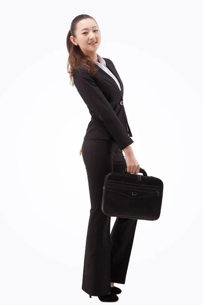 Business Lady Briefcase — Stock Photo, Image