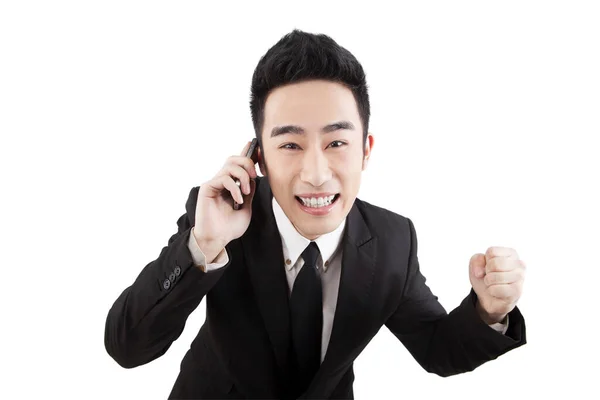 Business Man Using Mobile Phone — Stock Photo, Image