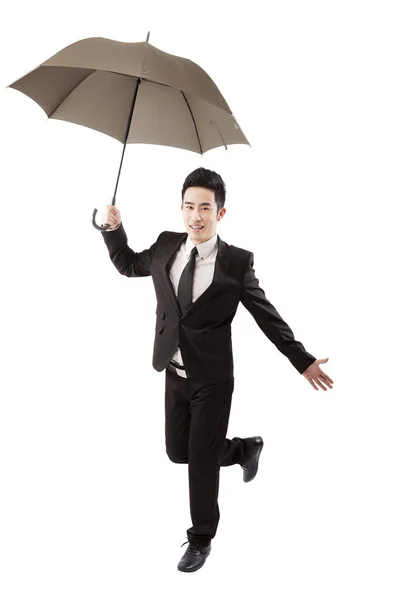 Homme Affaires Parapluie — Photo