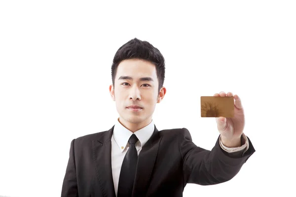 Affärsmän Som Innehar Kreditkort — Stockfoto