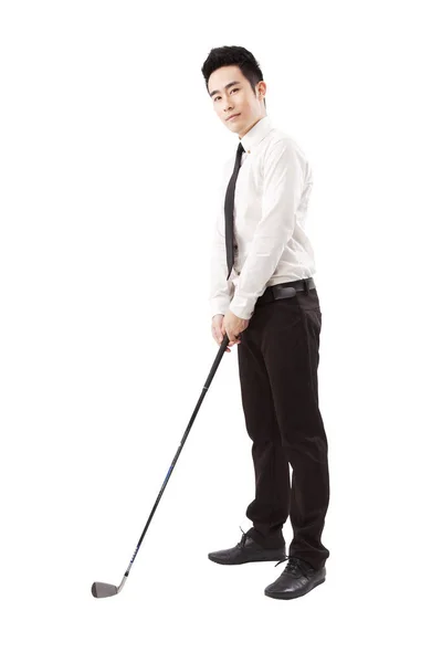 Business People Holding Golf Club — Stock Photo, Image