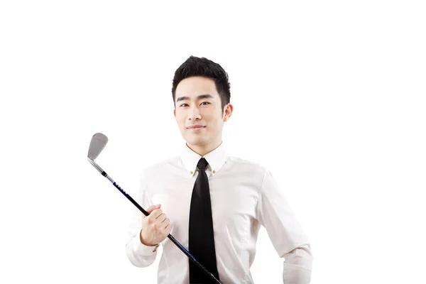 Business People Holding Golf Club — Stock Photo, Image