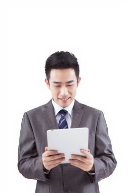 Ipad kullanan iş adamları