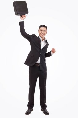 Beyaz arka planda iş adamı