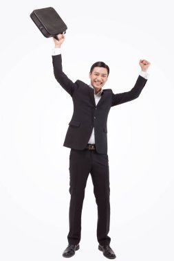 Beyaz arka planda iş adamı