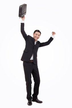 Beyaz arka planda iş adamı