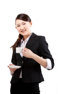 İş adamları kahve içer.