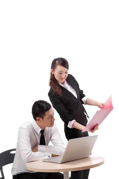 Pessoas Negócios Usando Computador — Fotografia de Stock