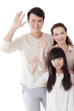 Üç kişilik bir aile..