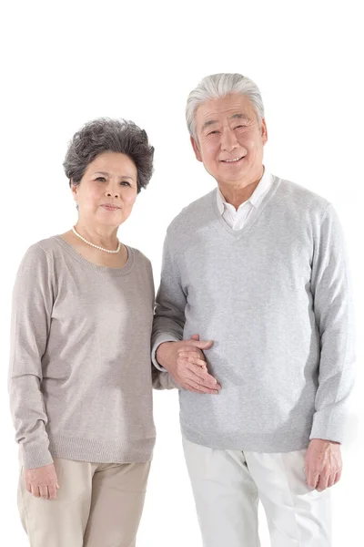 Orientalisch Alt Paar Auf Weißem Hintergrund — Stockfoto