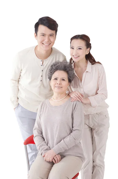 Den Orientaliska Familjen Vit Bakgrund — Stockfoto