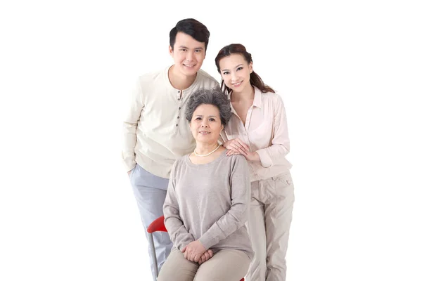 Die Orientalische Familie Auf Weißem Hintergrund — Stockfoto
