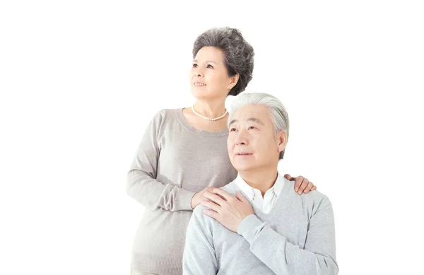 Oriental Old Couple Portrait — Stock Photo, Image