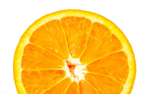 Orange Frukt Vit Bakgrund Isolera — Stockfoto