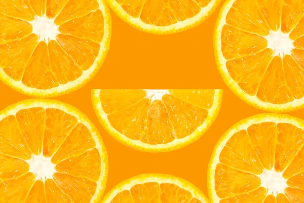 색상에 오렌지 슬라이스 과일의 — 스톡 사진