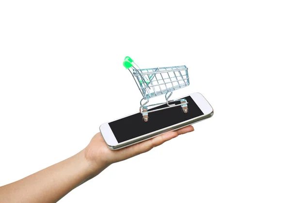 Mobil alışveriş Online E iş için elinde.