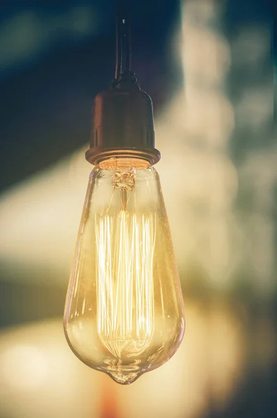 Illuminated Decoration Vintage Light Bulb — Stock Photo, Image
