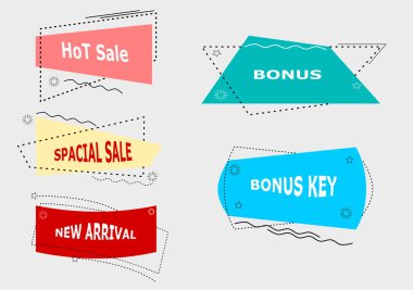 Promosyon, illüstrasyon için yaratıcı renkli afiş