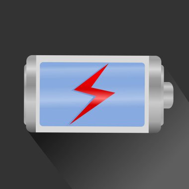 Pil şarj renk simgeleri ayarlayın. Pil seviyesi indicators.vector resimler