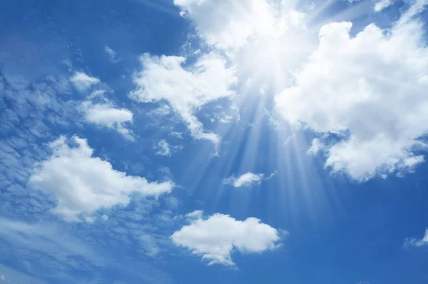Сонячне Світло Фоні Природи Блакитного Неба — стокове фото
