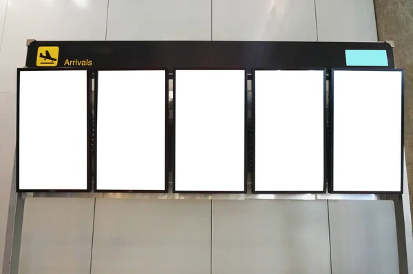 Puste Reklama Billboard Lotnisko — Zdjęcie stockowe